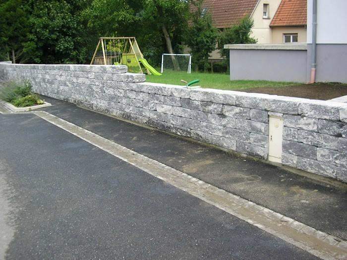 Construction muret en pierre Haguenau