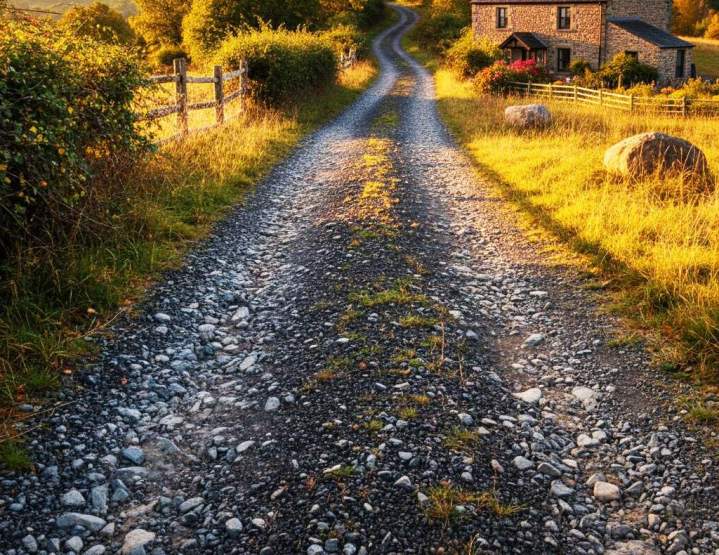 Vois d'accès en macadam Haguenau